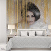 The Pink Sooph 2.0 Tapete in Gold van Daisy James — interieur