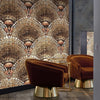 The Aztec wallpaper in Brown van Daisy James — interieur