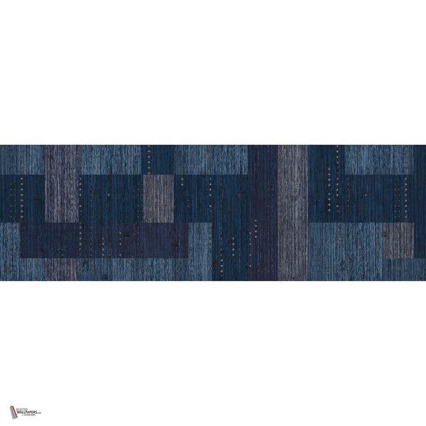 The Slate wallpaper in Blue van Daisy James — volledig ontwerp