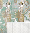 The Geisha wallpaper in Mint van Daisy James — interieur