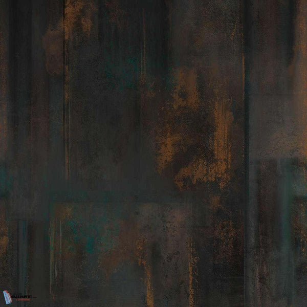 Rusted wallpaper in Dark Brown van Texam