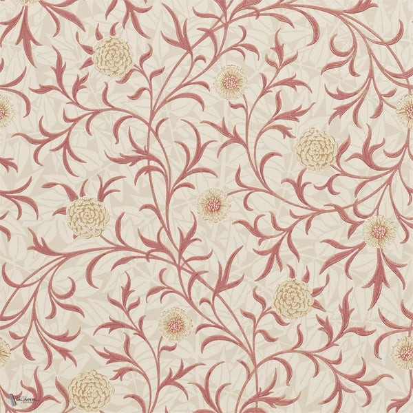 Scroll wallpaper in Light Brick/Buff van Morris & Co