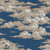 Silvi Clouds wallpaper in Yacht Blue van Sanderson