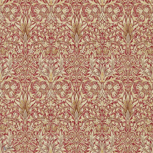 Snakeshead wallpaper in Madder/Gold van Morris & Co