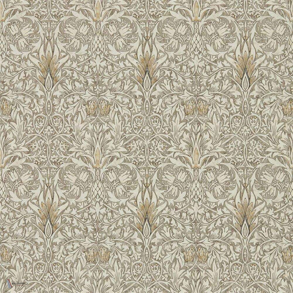 Snakeshead wallpaper in Stone/Cream van Morris & Co