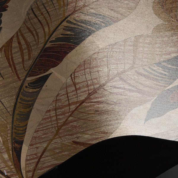 Jungle Dusk wallpaper Linen Textile wallpaper in T11036 by Tuskara