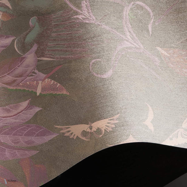 Jupiter Blossom wallpaper Linen Textile wallpaper in T11045 by Tuskara