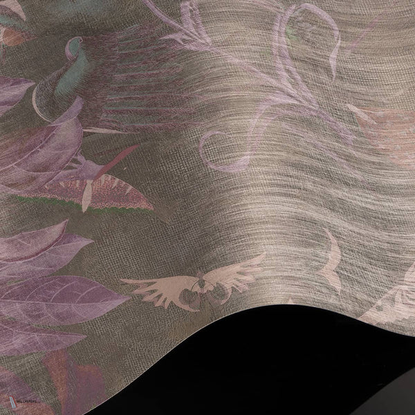Jupiter Blossom wallpaper Premium Silk Silver wallpaper in T11045 by Tuskara