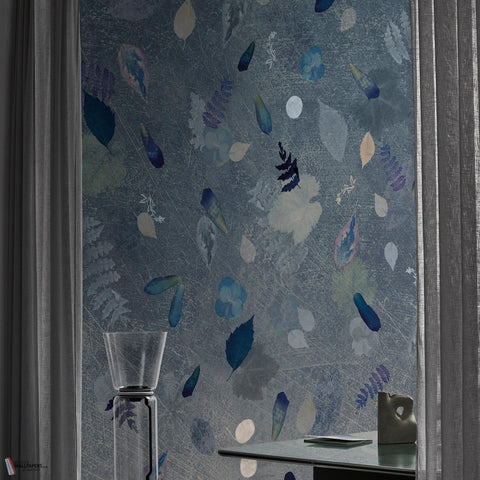 Milena Blu behang van Wall & Deco — interieur