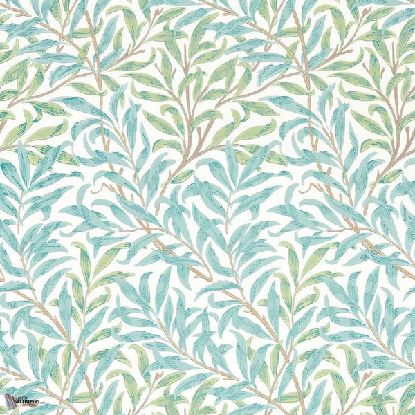 Willow Boughs wallpaper in Willow/Seaglass van Morris & Co