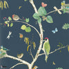 Woodland Chorus wallpaper in Charcoal van Sanderson