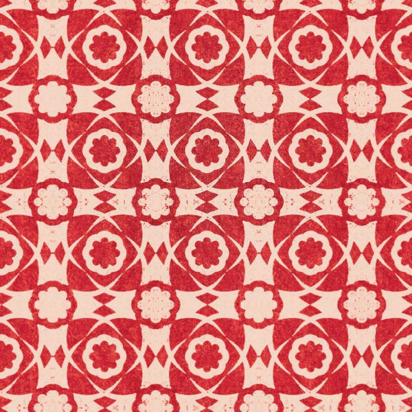 Aegan Tiles-wallpaper-Mind the Gap-Red-Roll-WP30052-Selected Wallpapers