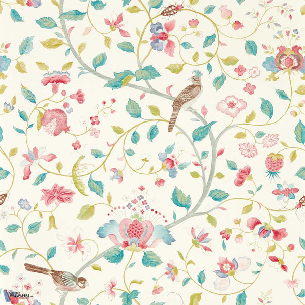 Aril's Garden-Tapete-Sanderson-Blue Clay/Pink-Rolle-217236-Selected Wallpapers