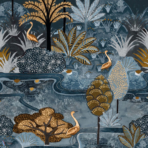 Aruba-Wallpaper-Casamance-Bleu D'Egypte-Set-75611018-Selected Wallpapers