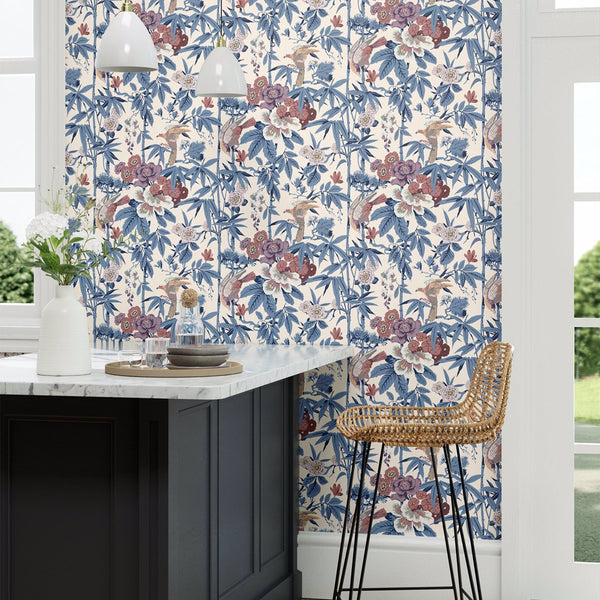 Bamboo & Birds-Wallpaper-Sanderson-Selected Wallpapers