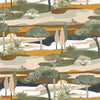 Cap Ferret-Tapete-Casamance-Cypres/Ocre-Rolle-75870406-Selected Wallpapers