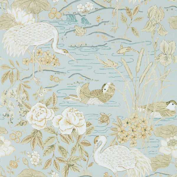 Crane & Frog-Wallpaper-Sanderson-Sky-Roll-217125-Selected Wallpapers