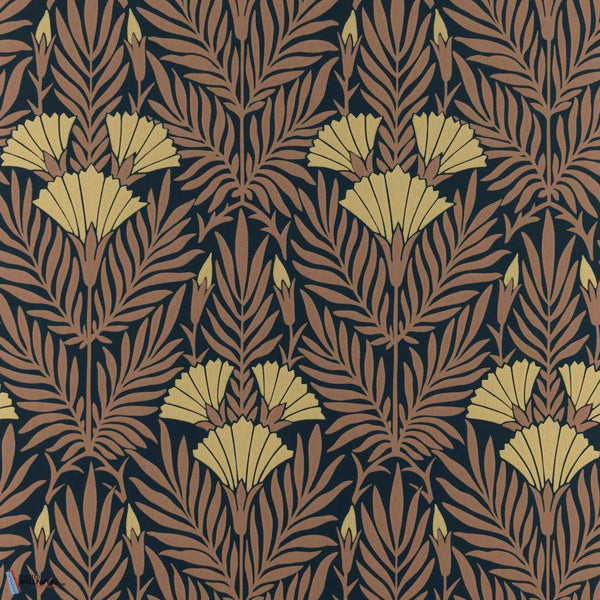 Floral Fanfare-Wallpaper-1838 wallcoverings-Burnt Orange-Roll-2311-171-03-Selected Wallpapers