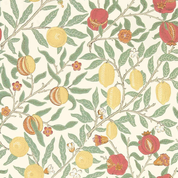Fruit-Wallpaper-Morris & Co-Bayleaf/Russet-Roll-217087-Selected Wallpapers