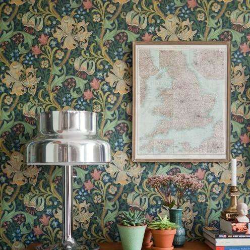 Golden Lily-behang-Tapete-Morris & Co-Selected Wallpapers