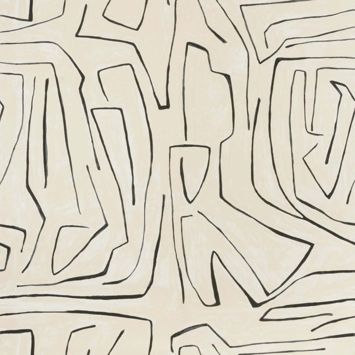 Graffito-behang-Tapete-Kelly Wearstler-Linen/Onyx-Set (A+B)-GWP-3501.18-Selected Wallpapers