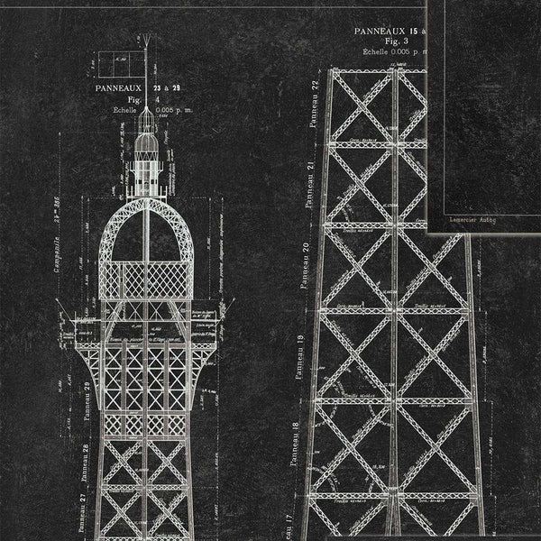 Grand Eiffel-Tapete-Mind the Gap-Zwart-300 cm (standaard)-WP20218-Selected Wallpapers