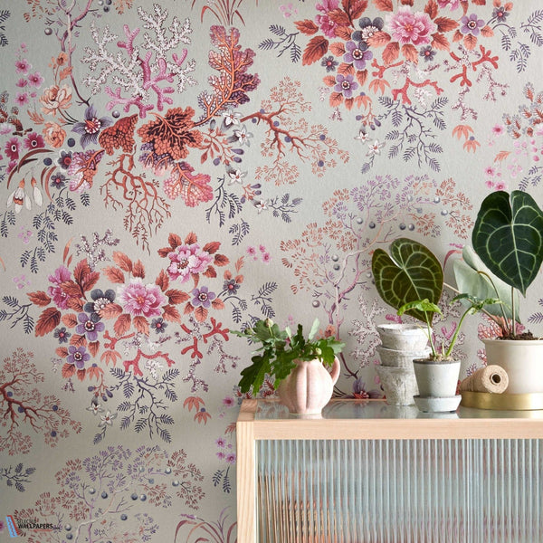 Kilburn's Coral-Wallpaper-1838 wallcoverings-Selected Wallpapers