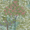 Macaw-Wallpaper-1838 wallcoverings-Olive Green-Roll-2311-167-01-Selected Wallpapers