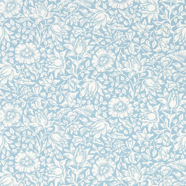 Mallow-Wallpaper-Morris & Co-Powder Blue-Roll-217071-Selected Wallpapers