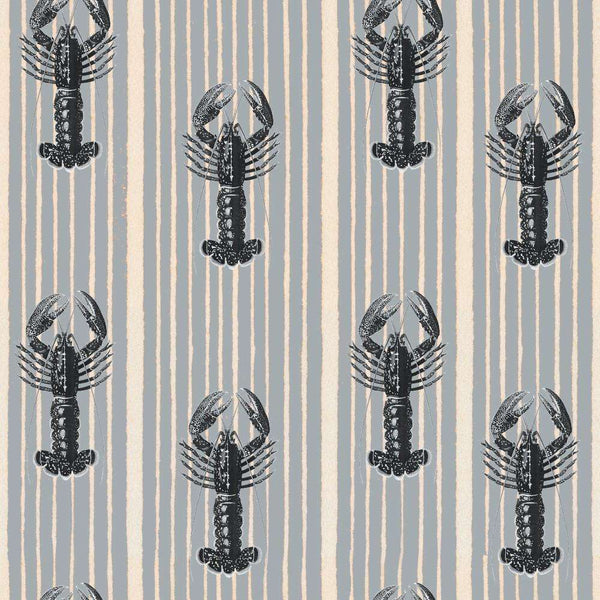 Mediterranean lobsters-behang-Mind the Gap-Light Blue-Rol-WP30063-Selected Wallpapers