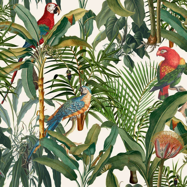 Parrots of Brasil-behang-Mind the Gap-Licht-300 cm (standaard)-WP20521-Selected Wallpapers