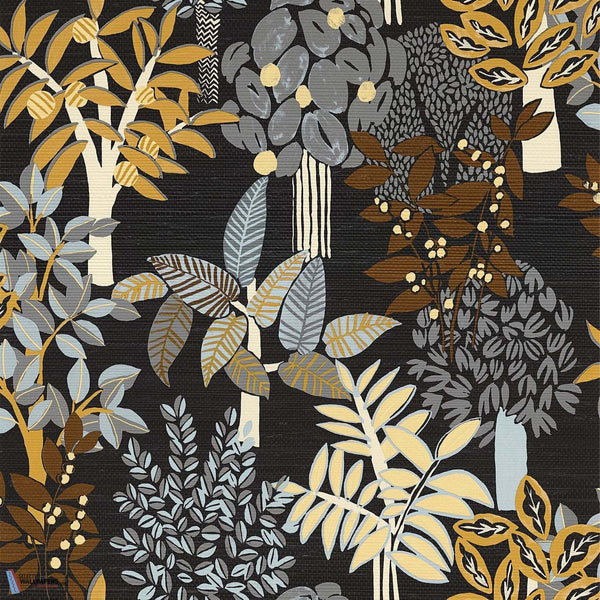 Peradeniya-Wallpaper-Casamance-Noir/Acier-Roll-75940610-Selected Wallpapers