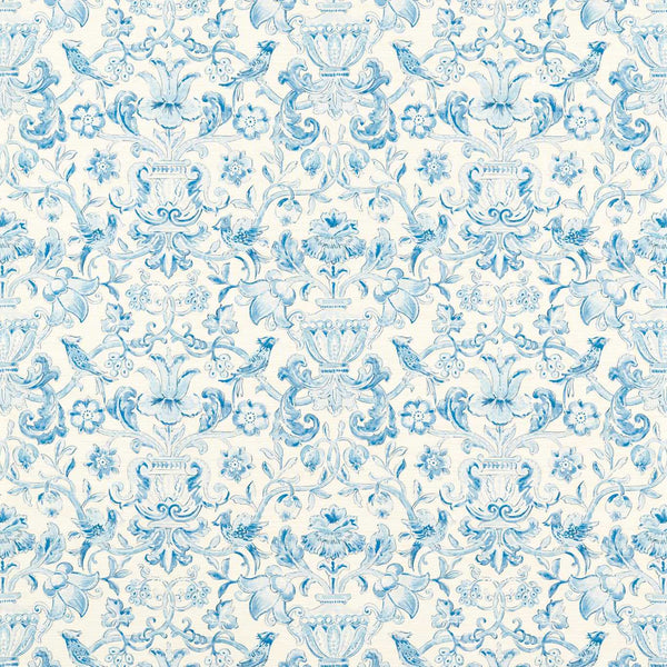 Pompadour Print-Tapete-Zoffany-Indigo-Meter (M1)-313015-Selected Wallpapers