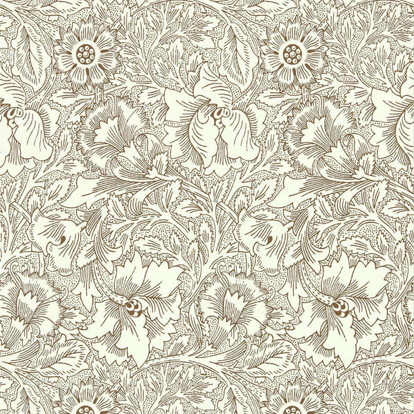 Poppy-wallpaper-Morris & Co-Cream/Chocolate-Roll-216957-Selected Wallpapers