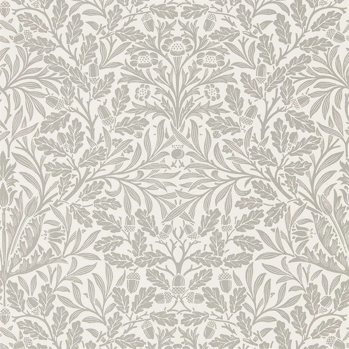Pure Acorn-behang-Tapete-Morris & Co-Ecru/Pewter-Rol-216042-Selected Wallpapers