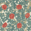 Rambling Rose-wallpaper-Morris & Co-Emery Blue/Madder-Roll-217206-Selected Wallpapers