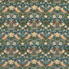 Strawberry Thief Velvet Stoff-Morris & Co-Indigo/Thyme-Meter (M1)-236932-Selected Wallpapers