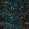 The Blue Orchid wallpaper-Daisy James-Blue-Vinyl-M2-Selected Wallpapers & Interiors