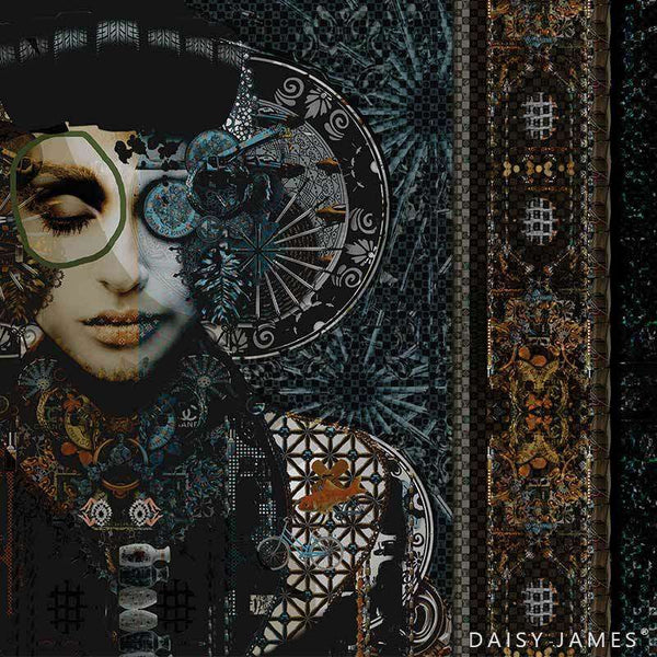 The Private Label wallpaper-Wallpaper-Daisy James-Vinyl-Black-M2-Selected Wallpapers & Interiors