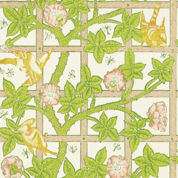 Trellis-Tapete-Morris & Co-Summer Yellow-Rolle-217104-Selected Wallpapers