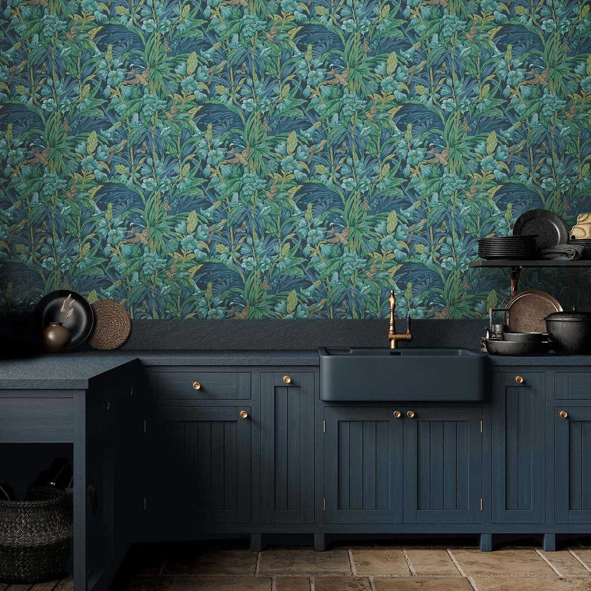 Trumpet Flowers wallpaper GP&J Baker | Wallpaper Trumpet Flowers BW451