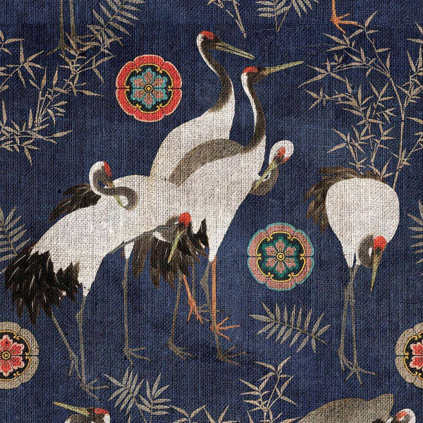 Tsuru-wallpaper-Mind the Gap-Indigo-300 cm (standaard)-WP20392-Selected Wallpapers