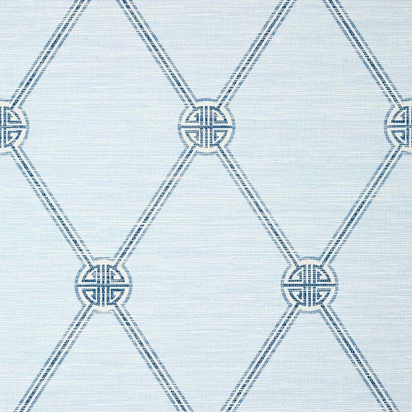 Turnberry Trellis-Wallpaper-Thibaut-Spa Blue-Roll-T13350-Selected Wallpapers