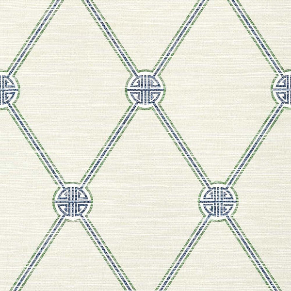 Turnberry Trellis-Wallpaper-Thibaut-Beige and Green-Roll-T13352-Selected Wallpapers
