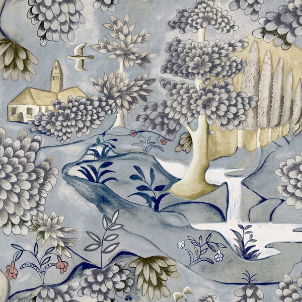Verdure-Wallpaper-Zoffany-Lead Blue-Patroon-310430-Selected Wallpapers
