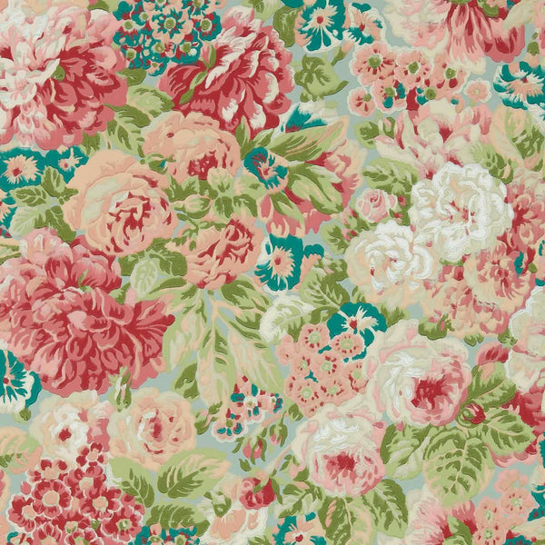 Very Rose and Peony-wallpaper-Sanderson-Blue Clay/Carmen-217029-Selected Wallpapers