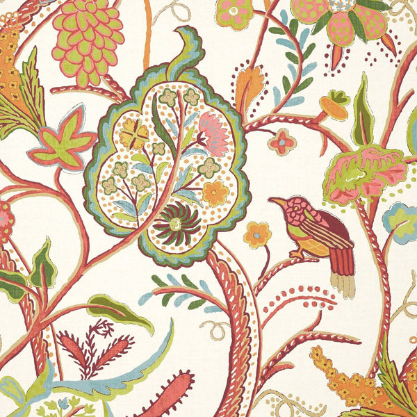 Windsor-Wallpaper-Thibaut-Cream and Red-Roll-T14305-Selected Wallpapers