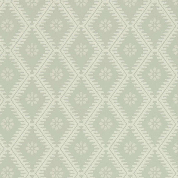 Witney Daisy-wallpaper-Sanderson-Lagoon-Roll-216873-Selected Wallpapers