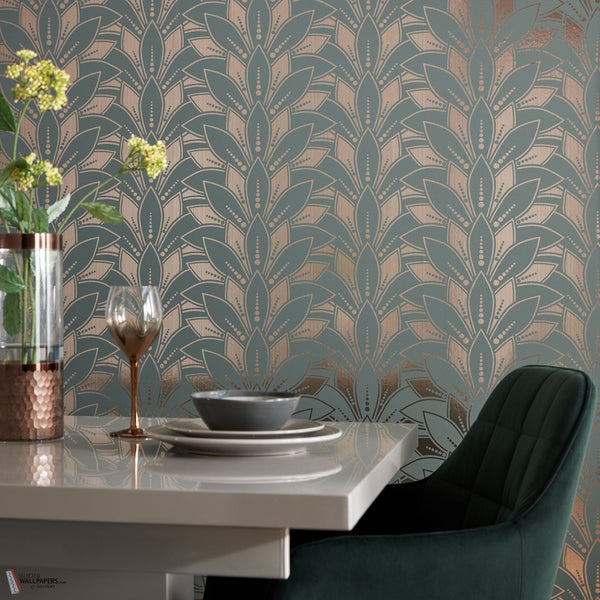 Astoria Tapete in Neo Mint von 1838 wallcoverings — Interieur
