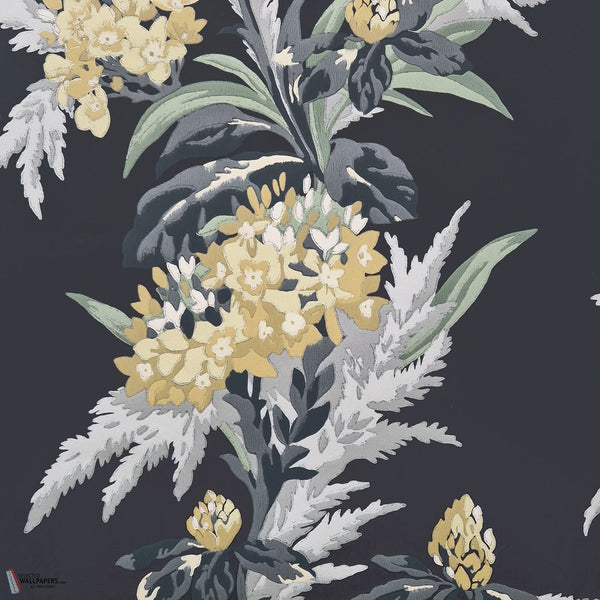Aurora wallpaper in Jet by 1838 wallcoverings